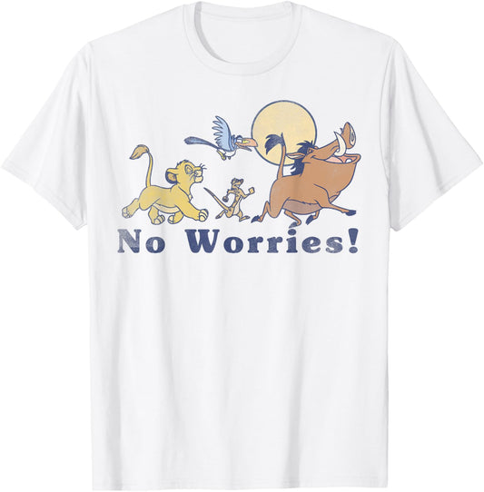 Disney Lion King No Worries Vintage Group Shot T-Shirt