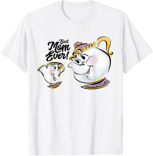 Disney Beauty and the Beast Chip Mrs. Potts Best Mom Ever T-Shirt