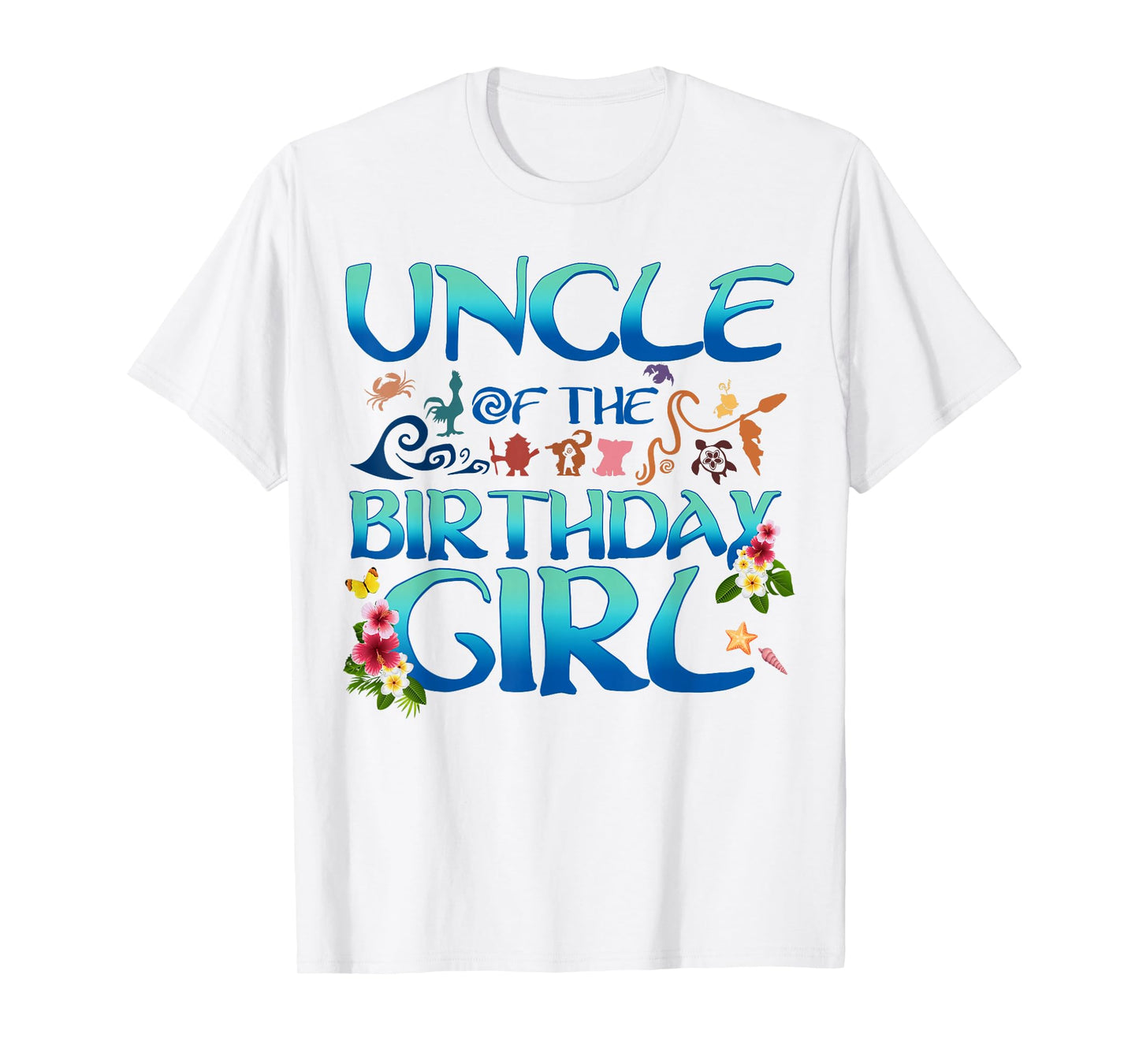 Uncle Of The Birthday Girl Matching Oceania Adventure Family T-Shirt