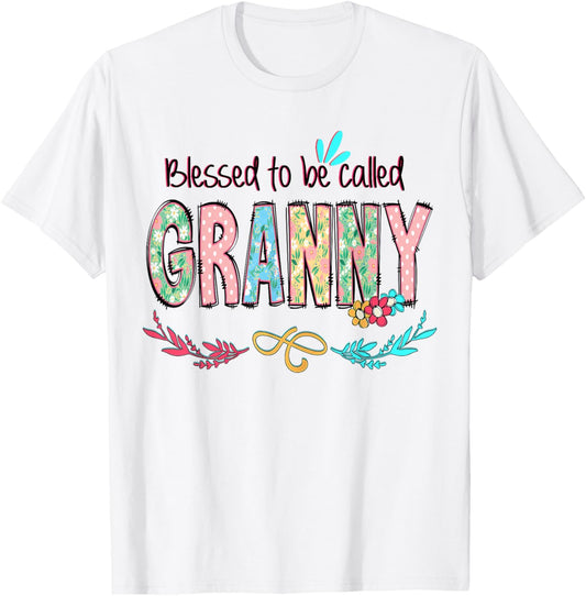 Blessed to Be Called Granny Floral Mother's Day T-Shirt