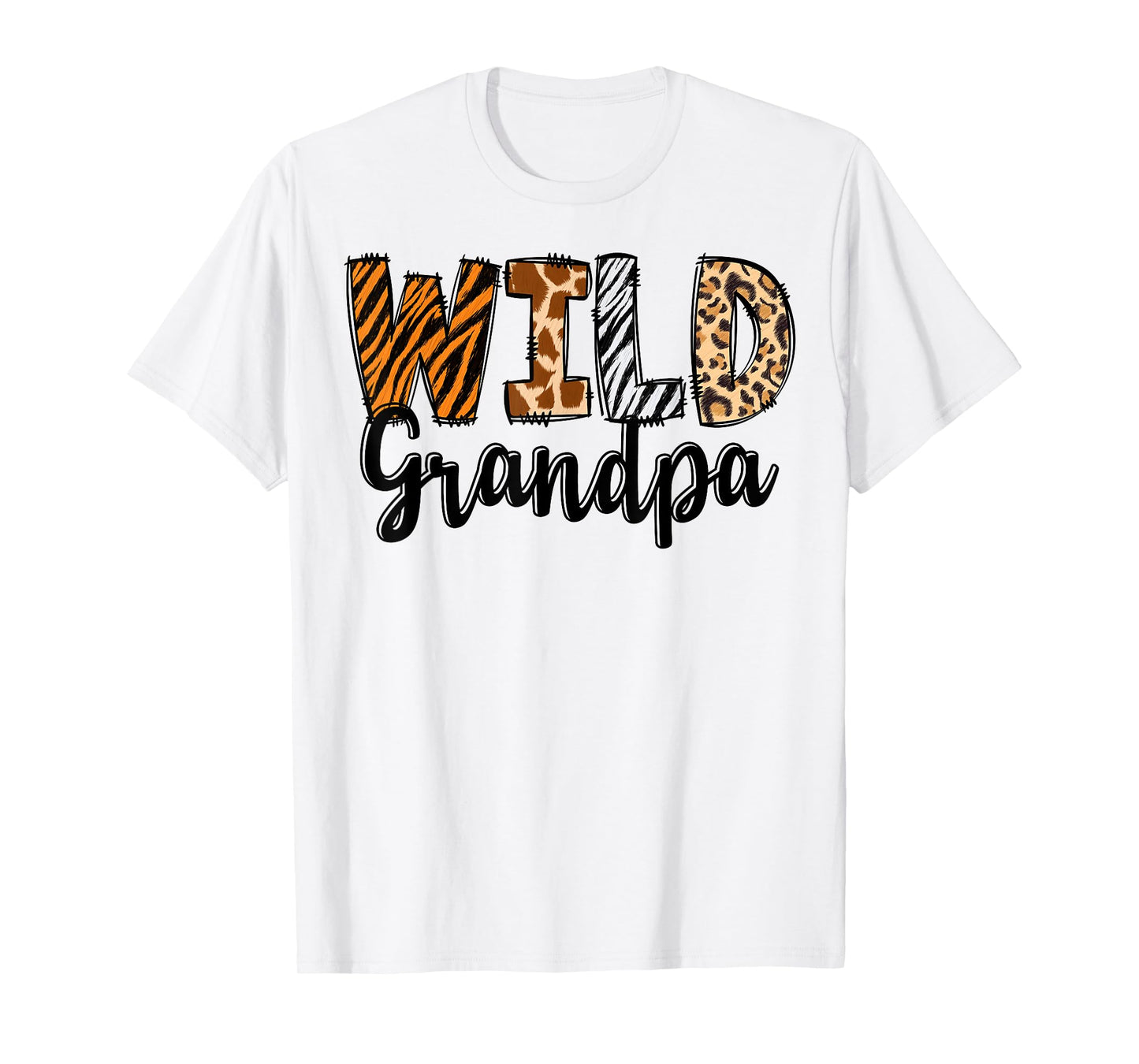 Wild Grandpa Zoo Born Two Be Wild B-day Safari Jungle Animal T-Shirt