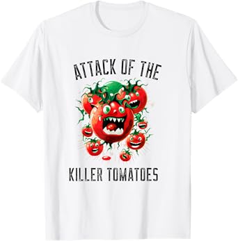 Attack of the Killer Tomatoes Vegan Vegetarian Garden T-Shirt