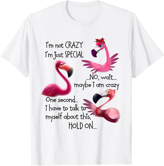 Flamingo I'm Not Crazy I'm Just Special Funny Mother's Day T-Shirt