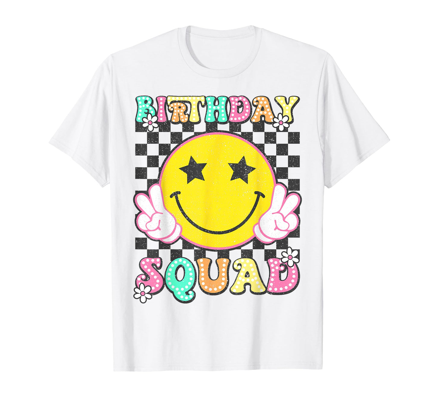 Birthday Squad Groovy Matching Family Birthday Squad T-Shirt
