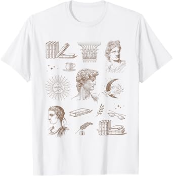 Dark Academia Clothing Aesthetic Book Lover Bookaholic T-Shirt