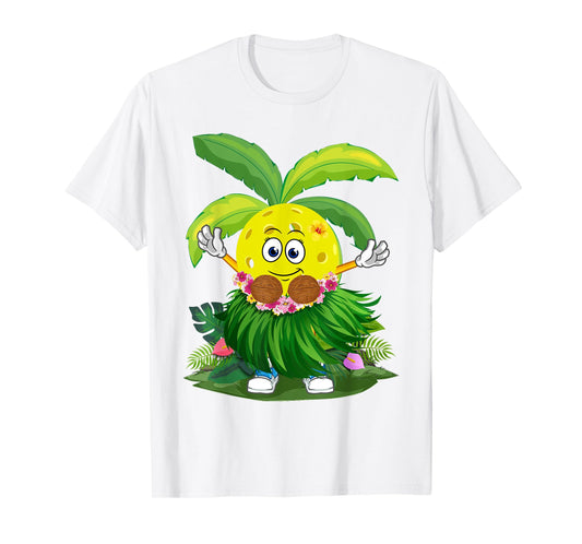 Cute Hawaiian Pickleball Ball Tropical Beach Summer Vacation Men Women Kids T-Shirt