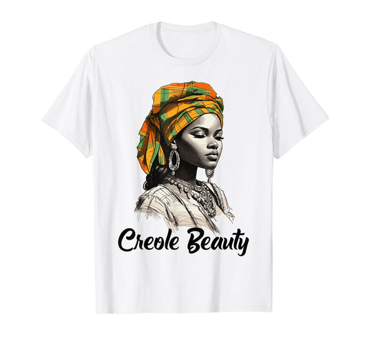 Creole Woman Jounen Kweyol Plaid St. Lucia, Dominica Women's T-Shirt