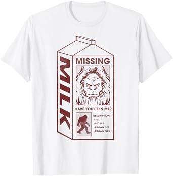 Milk Carton Missing Bigfoot T-Shirt