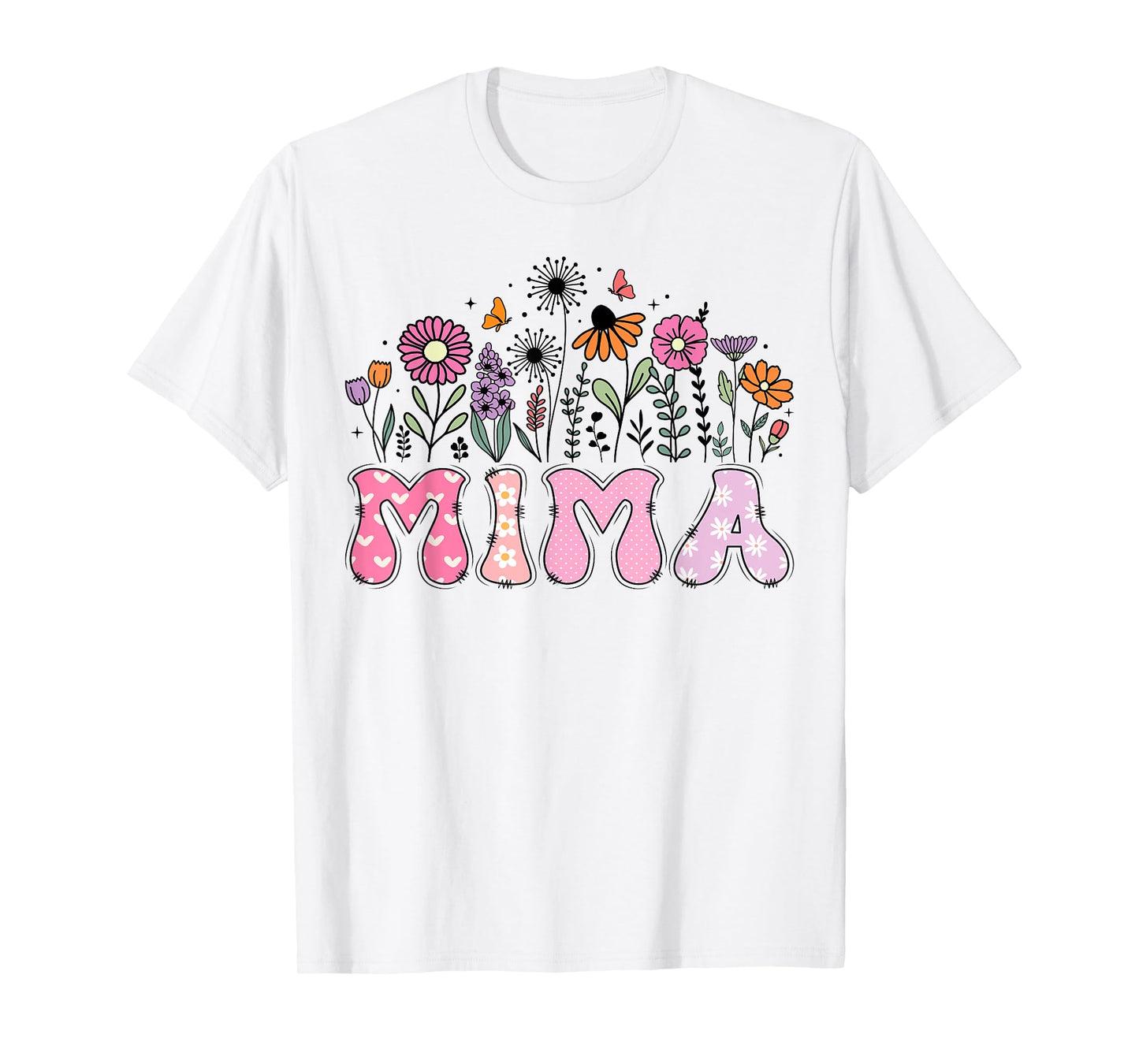 Wildflower Mima Of The Birthday Girl Floral Retro Hippie T-Shirt