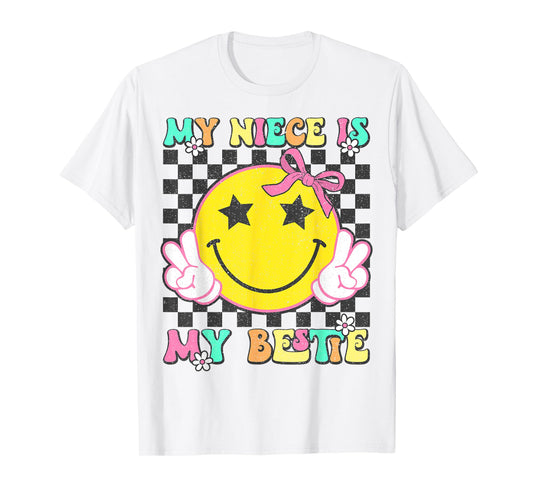 Retro My Niece Is My Bestie Aunt And Niece Matching T-Shirt