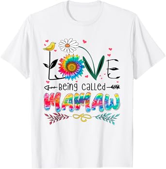 Tie Dye I Love Being Called Mamaw Funny Mothers Day 2026 T-Shirt