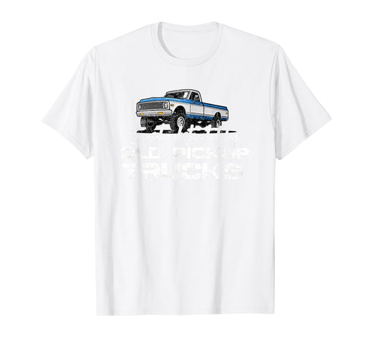 Easily Distracted By Old Pickup Trucks Shirt for Men Retro T-Shirt