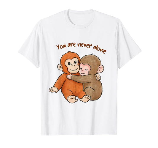 Viral Punch Monkey, You are Never Alone T-Shirt