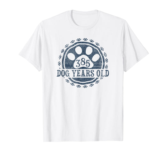 385 Dog Years Old, 55 in Human 55th Birthday Give Idea T-Shirt
