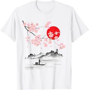 Vintage Cherry Blossom Shirt Sakura Japanese Art, Sakura T-Shirt