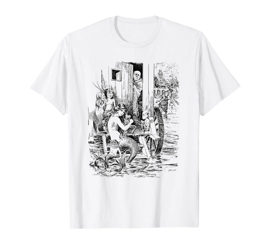 Mermaids Shirt Vintage Mermaid Art T-Shirt
