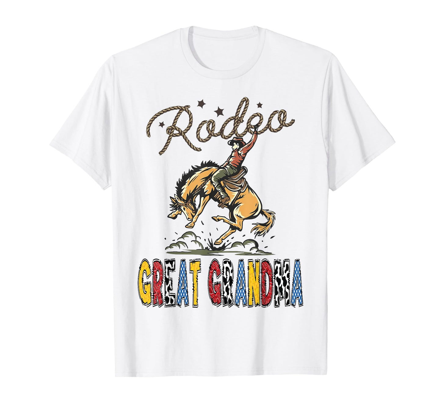 Rodeo Great Grandma Cowboy Cowgirl Birthday Family Matching T-Shirt