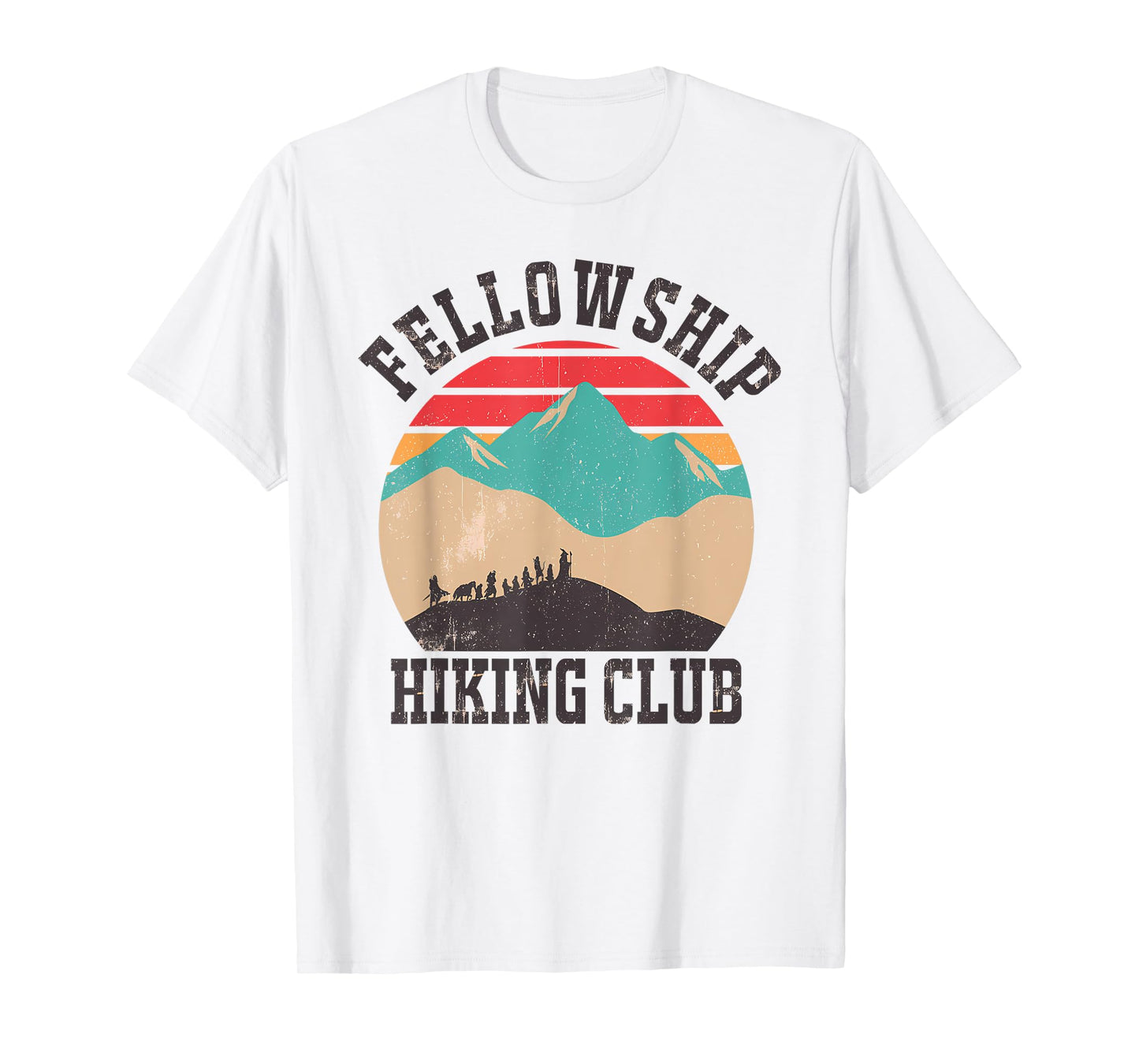 Vintage Fellowship Hiking Club Mountian Sunset T-Shirt
