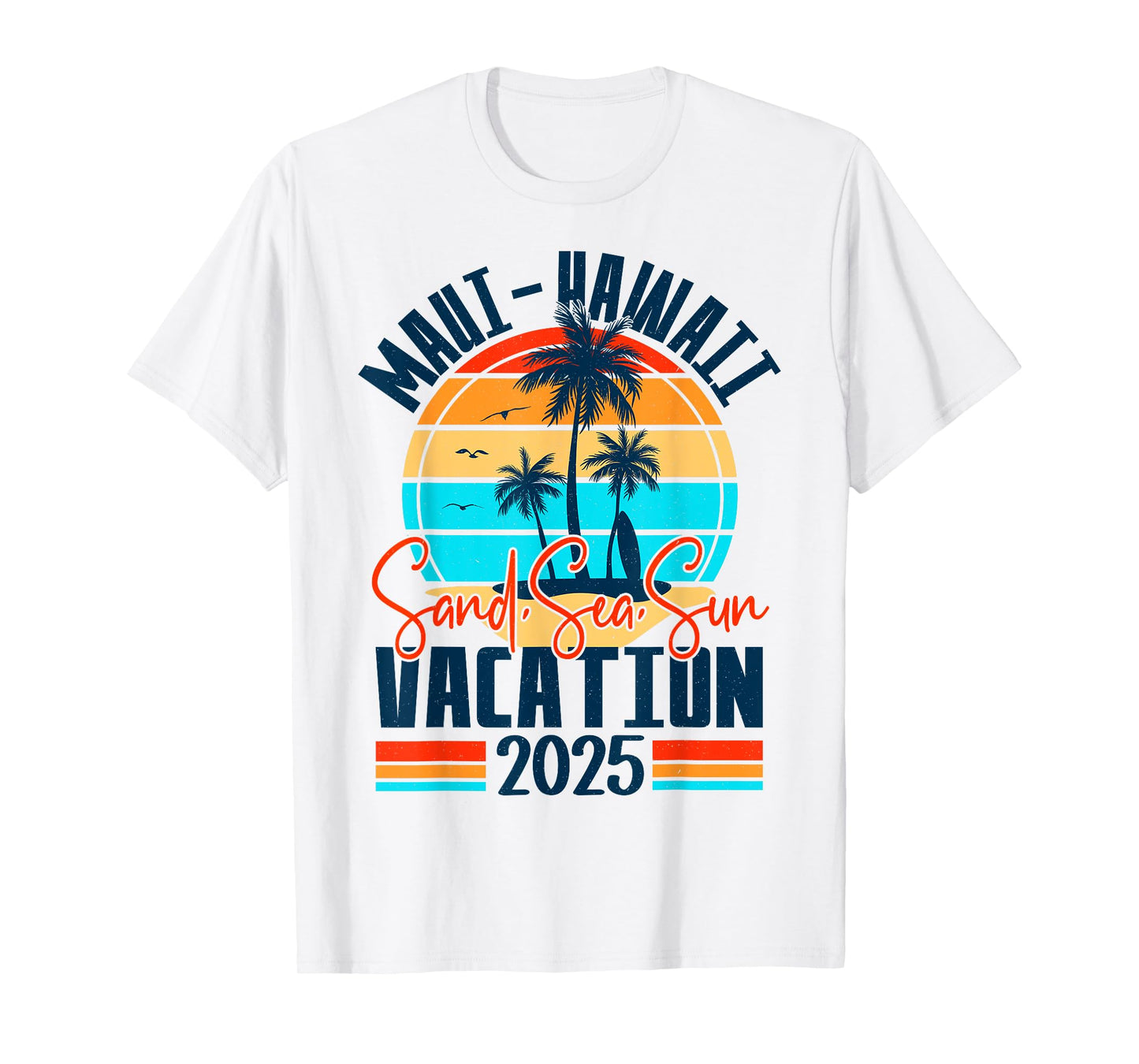 Maui Hawaii Vacation 2025 Souvenir Matching Family Group T-Shirt