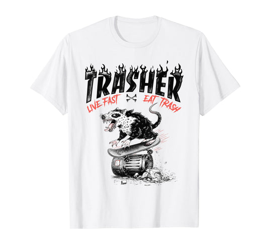 Vintage Rad Opossum Trasher Skater Tee - Funny Skateboad T-Shirt
