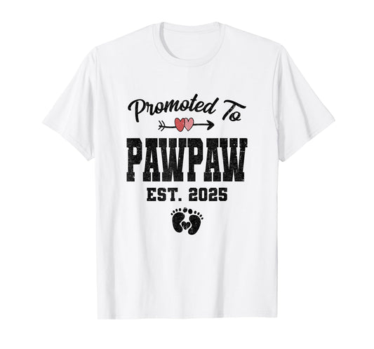 Promoted To Pawpaw Est 2025 First Time Fathers Day T-Shirt