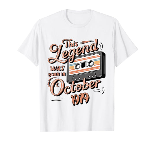 This Legend Was Born In October 1979 Awesome Man Birthday T-Shirt