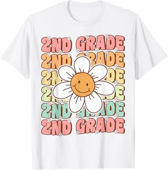 Groovy 2nd Grade Back To School First Day of Second Grade T-Shirt