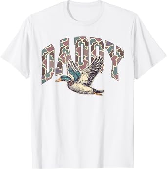 Mallard Duck Hunting Dad Retro Camouflage Daddy Father's Day T-Shirt