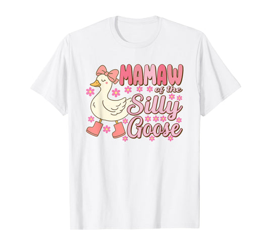 Mamaw Goose On The Loose Funny Birthday Matching Family T-Shirt