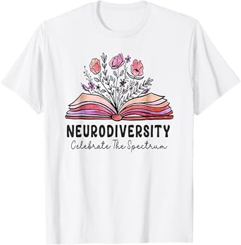 Neurodiversity celebrate the spectrum Brain Autism Awareness T-Shirt