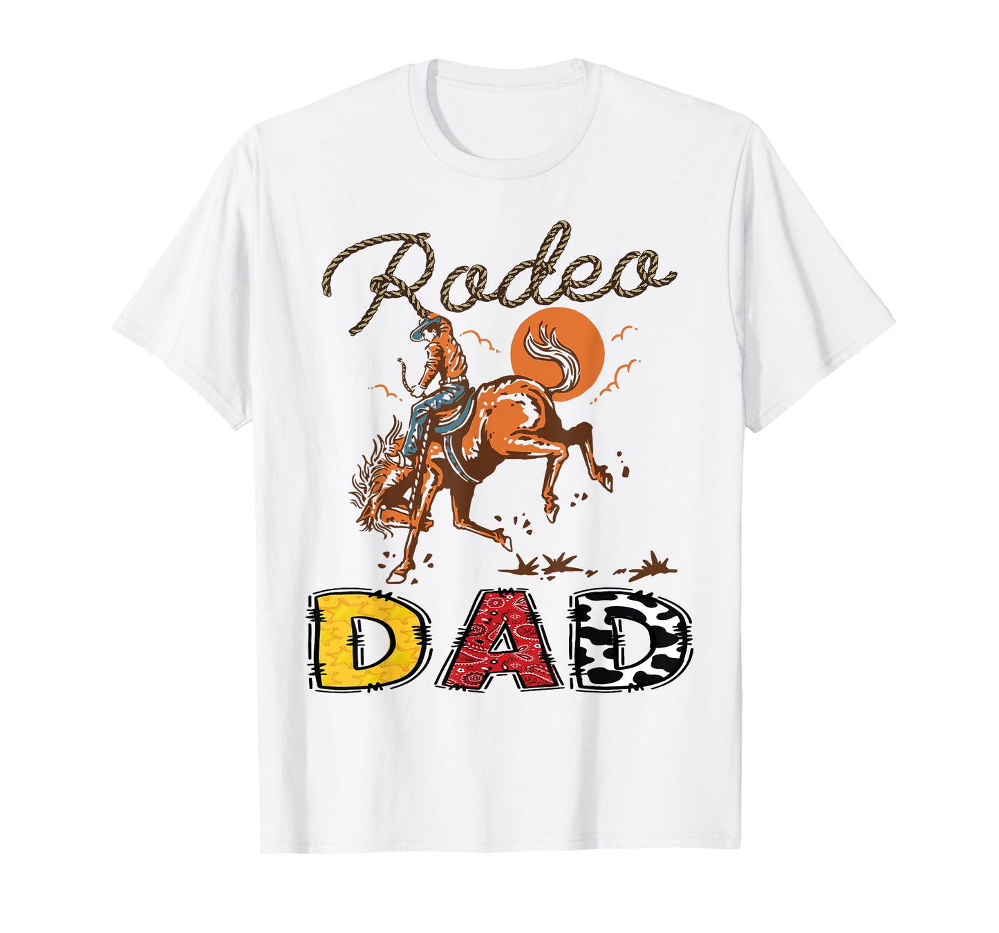 Rodeo Dad Cowboy Cowgirl Birthday Matching Family T-Shirt