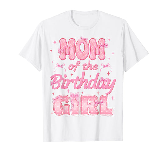 Mom And Dad Of The Birthday Girl Coquette Family Matching T-Shirt
