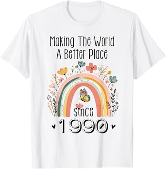 35th Birthday Making The World A Better Place Since 1990 T-Shirt