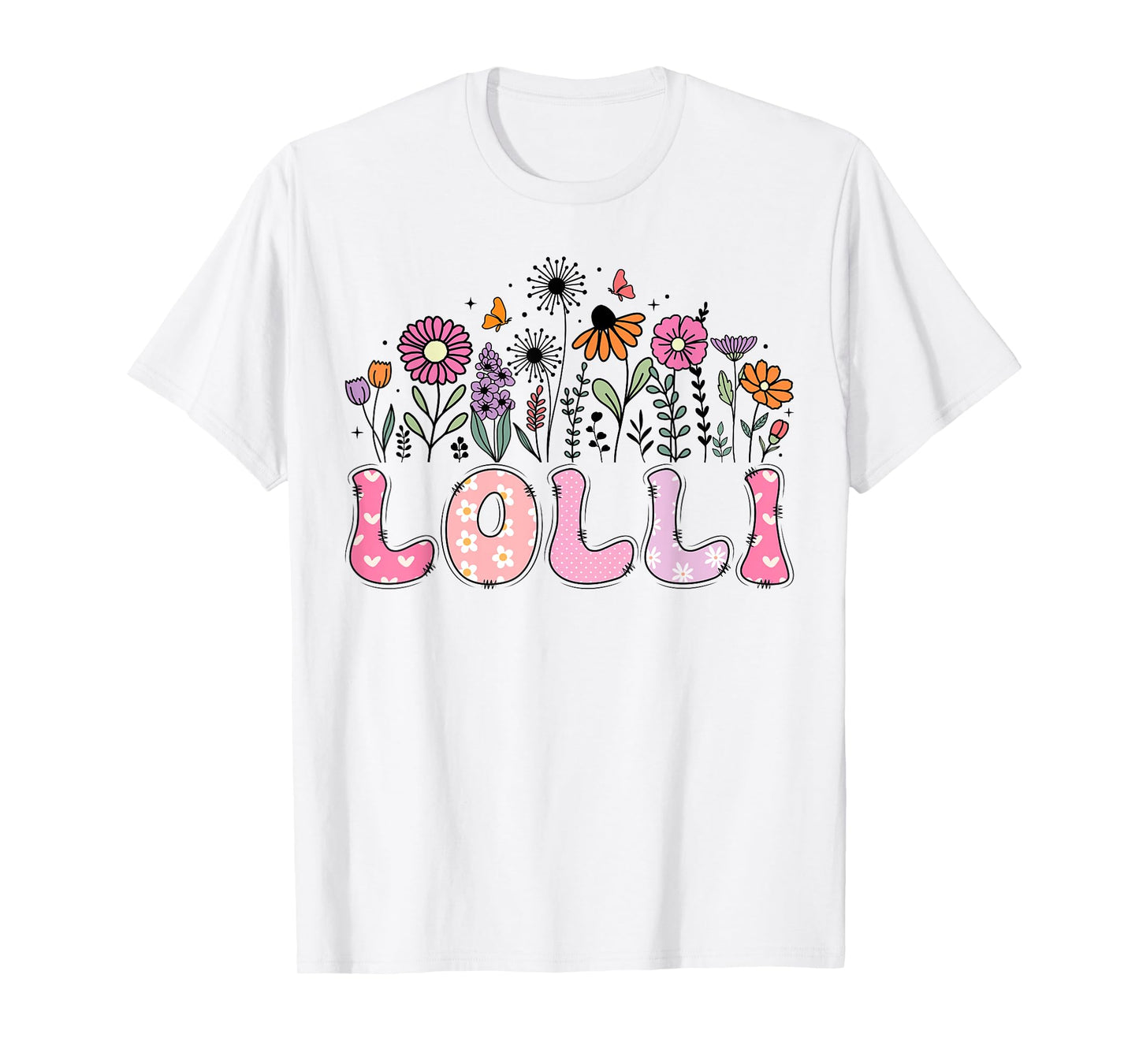 Wildflower Lolli Of The Birthday Girl Floral Retro Hippie T-Shirt