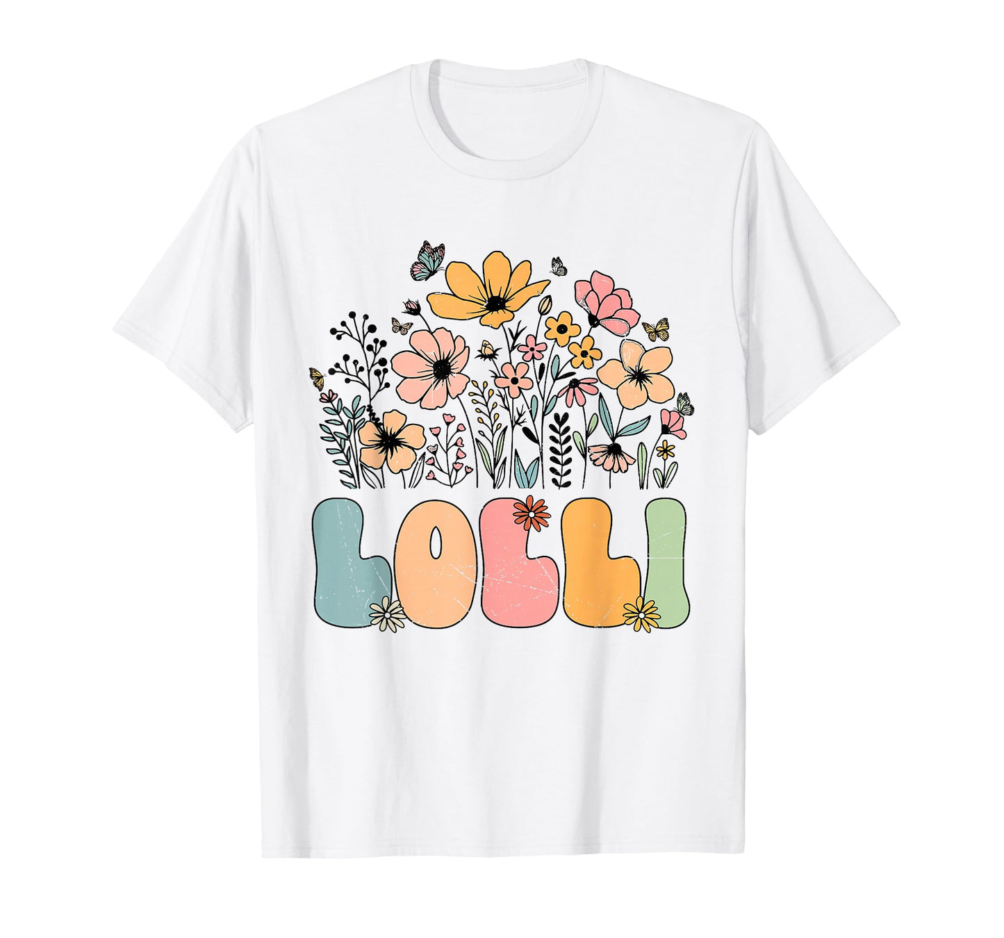 Wildflower Lolli tshirt for Grandma Grandmother Announcement T-Shirt
