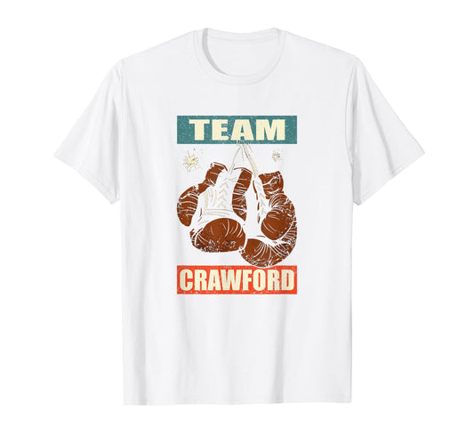 Crawford Last Name Retro Family Crawford Boxing T-Shirt