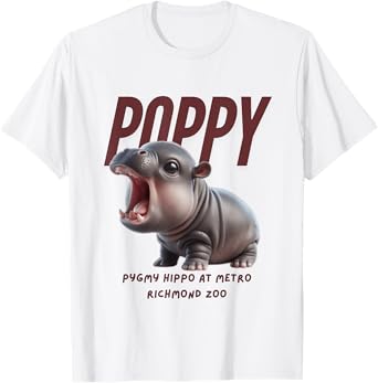 Poppy New Baby Pygmy Hippo at Metro Richmond Zoo Virginia T-Shirt
