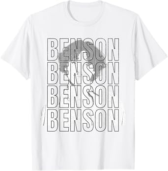 Benson First Name T With Glasses Personalized Vintage Tee T-Shirt