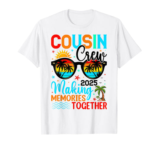 Cousin Crew 2025 Summer Vacation Beach Family Trip Matching T-Shirt