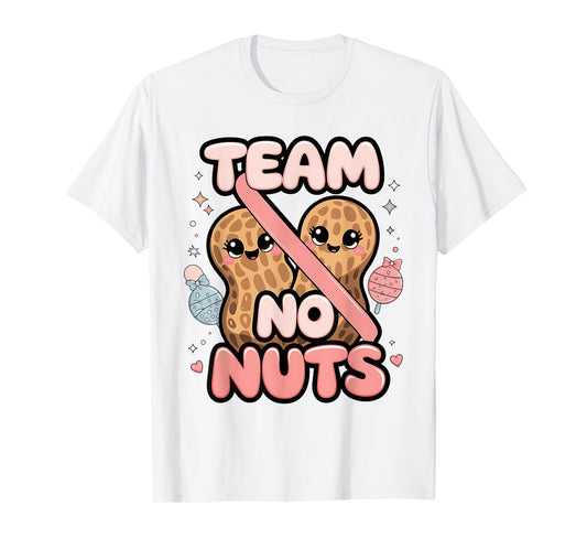 Baby Party Gender Reveal Party Team No Nuts Funny Team Girl T-Shirt