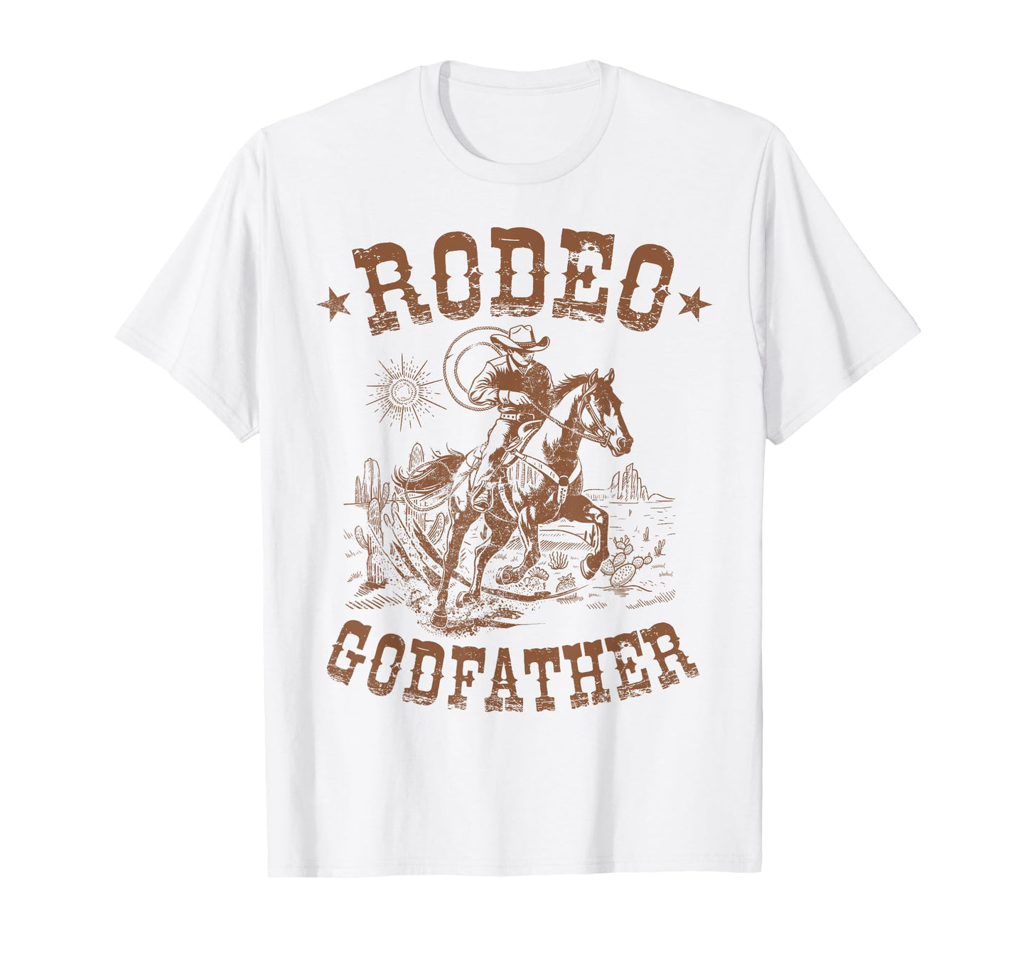 Rodeo Godfather Western Cowboy Family Matching Father's Day T-Shirt