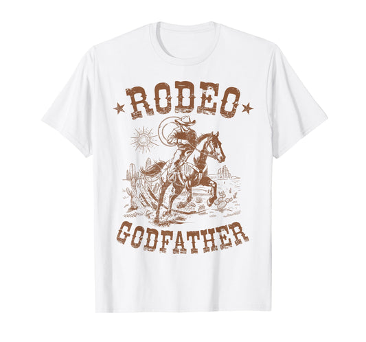 Rodeo Godfather Western Cowboy Family Matching Father's Day T-Shirt