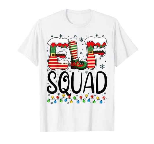 Elf Squad Funny Christmas Family Pajamas T-Shirt