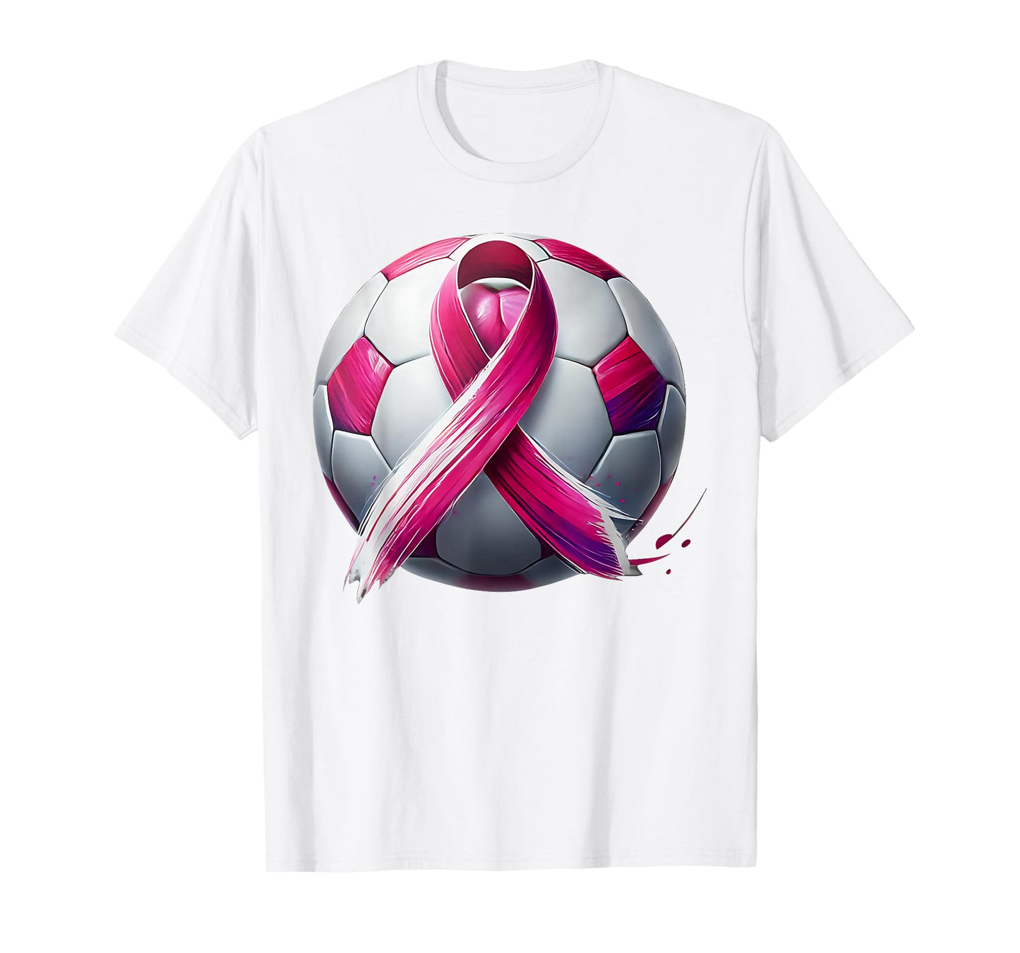 Breast Cancer Soccer Ball Pink Ribbon Kick for a Cure T-Shirt