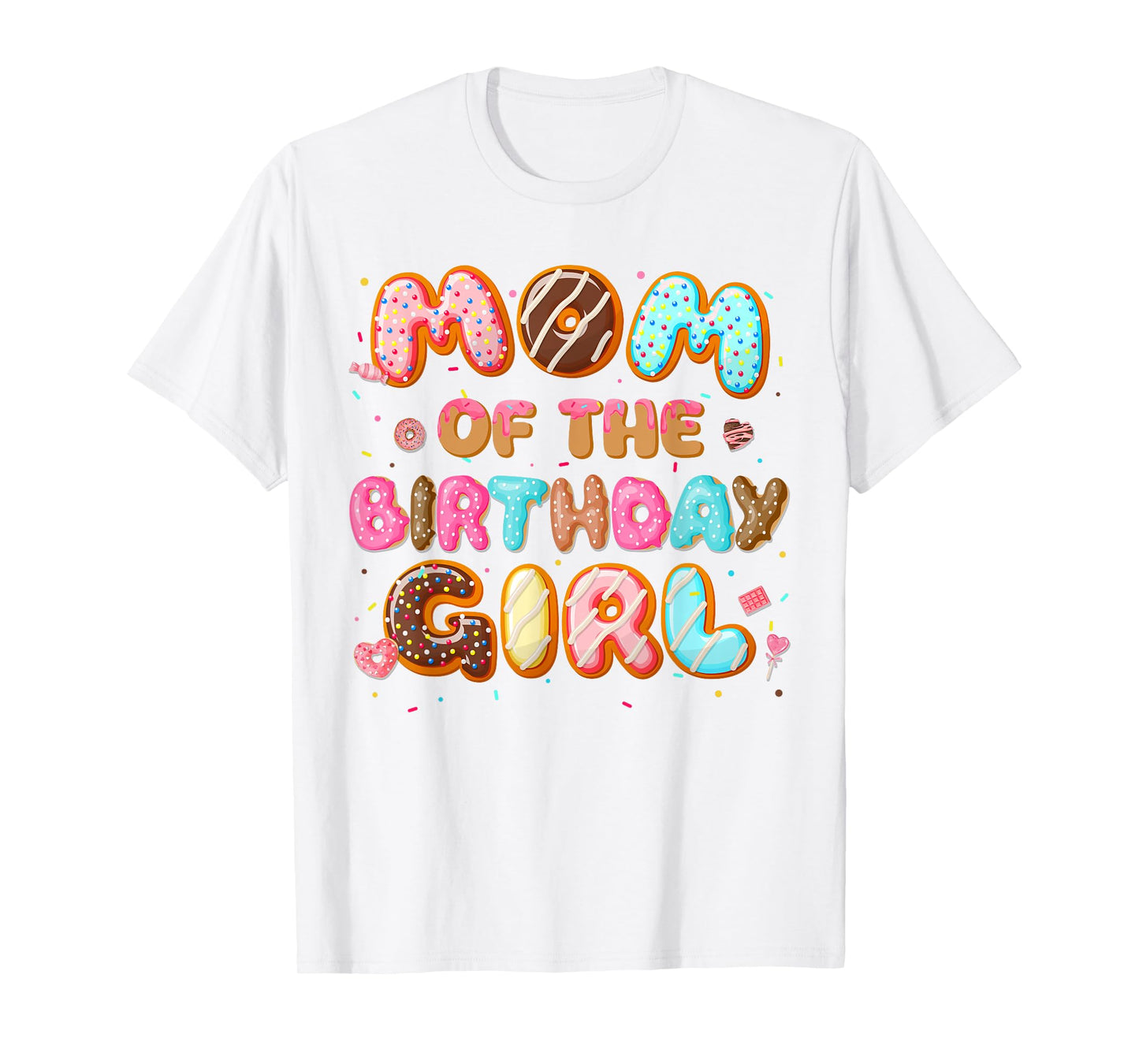 Mom Of The Birthday Girl Donut Group Family Matching Party T-Shirt