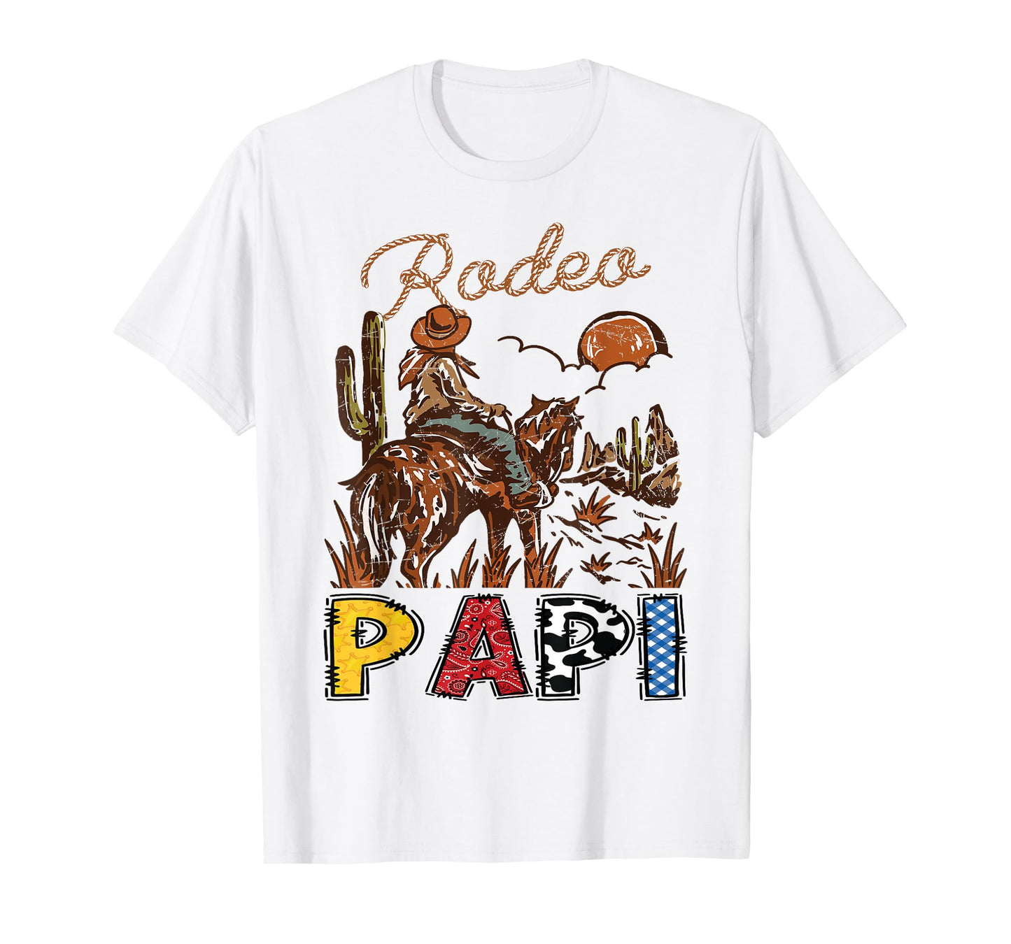 Rodeo Papi Cowboy Western Birthday Boy Matching T-Shirt