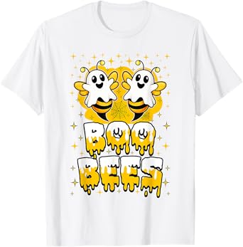 Boo Bees Funny Ghost Bee Halloween Matching Costume T-Shirt