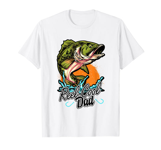 Funny Reel Fishing Fish Fisherman Fathers Dad Angling Angler T-Shirt