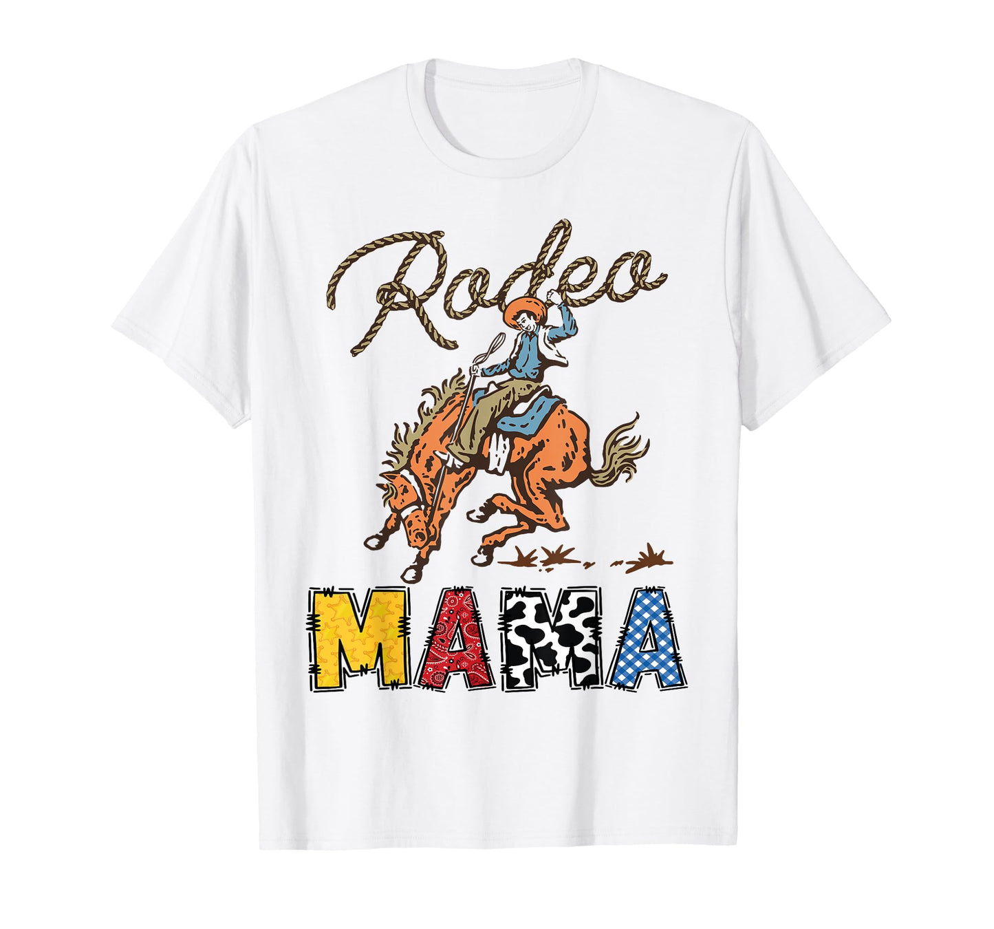 Rodeo Mama Cowboy Cowgirl Birthday Family Matching T-Shirt