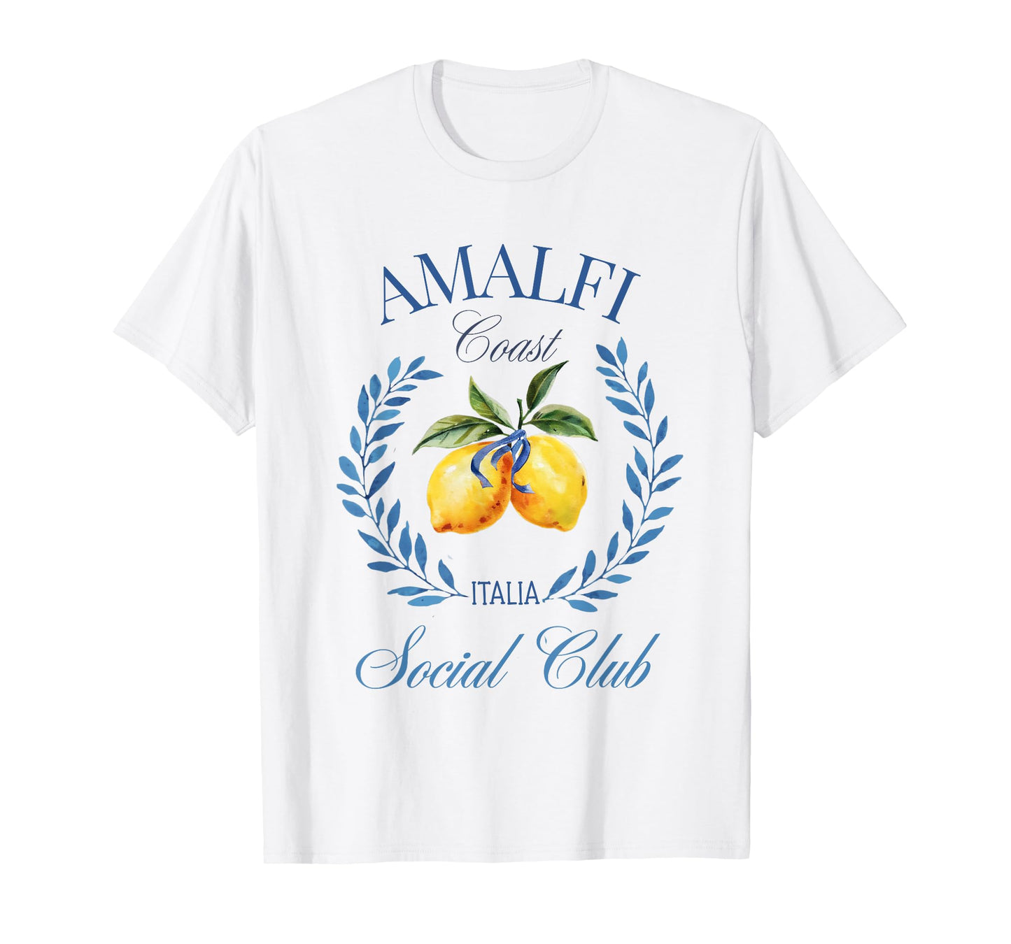 Amalfi Coast Lemon Italy Vintage Summer Travel Social Club T-Shirt